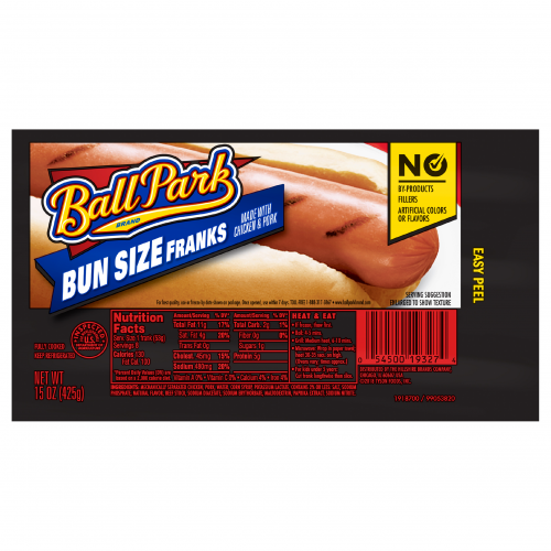 Ball Park Bun Size Franks, 15 oz