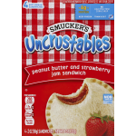Smucker's Uncrustables Peanut Butter & Strawberry Jam Sandwich, 8 oz, 4 ct
