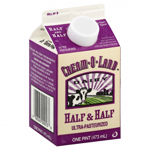 Cream-O-Land Half & Half, one pint