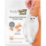 Fancy Feast Natural Hand-Selected Chicken Treats 10 Stay-Fresh Packs Cat Treats, 10 packs
