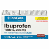 TopCare Ibuprofen Tablets 200 mg Coated Caplets, 100 ct