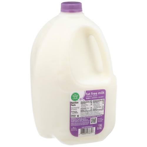 Food Club Fat Free Skim Milk, 1 gal