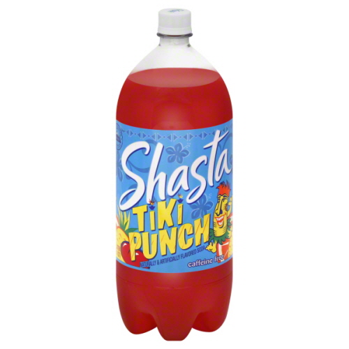 Shasta Caffeine Free Tiki Punch Soda, 2 liter