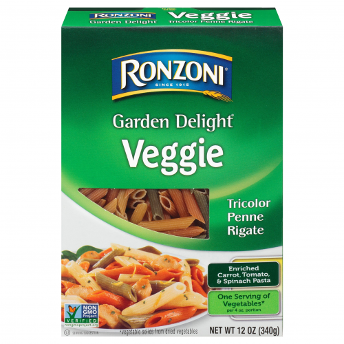 Ronzoni Garden Delight Tricolor Penne Rigate, 12 oz