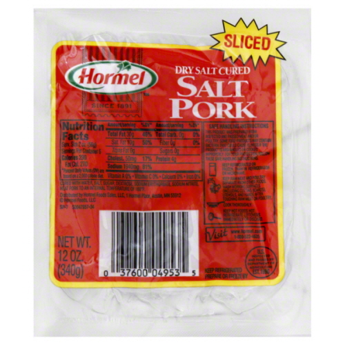 Hormel Dry Salted Cured Salt Pork, 12 oz