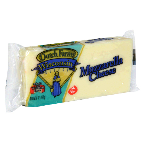 Dutch Farms Wisconsin Select Mozzarella Cheese, 8 oz