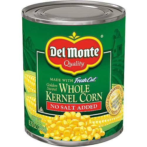 Del Monte Golden Sweet No Salt Added Whole Kernel Corn, 8.75 oz