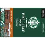 Starbucks 100% Arabica Ground Medium Roast Pike Place Roast K-Cup Pods Coffee, 0.44 oz, 10 ct