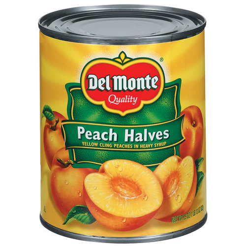 Del Monte in Heavy Syrup Peach Halves, 29 oz