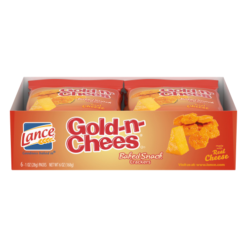 Lance Baked Snack Gold-n-Chees Crackers, 1 oz, 6 ct