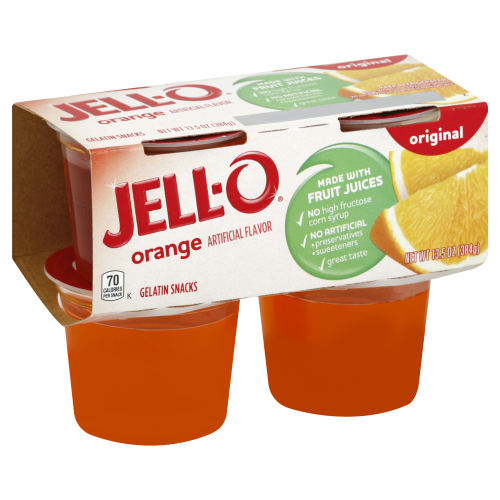 JELL-O Original Orange Gelatin Snacks, 13.5 oz