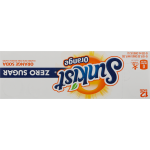 Sunkist Zero Sugar Orange 12 Pack Soda, 12 fl oz, 12 ct