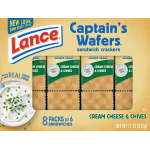 Lance's Captain's Wafers Cream Cheese & Chives Cracker Sandwiches, 11 oz, 8 ct