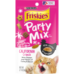 Friskies Party Mix California Dreamin Crunch Chicken, Turkey, & Bacon Flavored Cat Treats, 2.1 oz