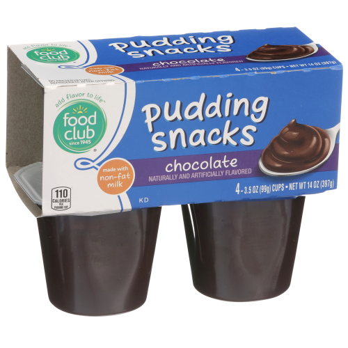Food Club Chocolate Snacks Pudding, 14 oz
