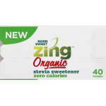 Zing Stevia Organic Sweetener, 40 packets