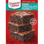 Duncan Hines Extra Thick & Fudgy Brownie Mix Dark Chocolate Family Size, 18.2 oz