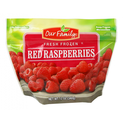 Our Family Frozen Raspberries, 12 oz