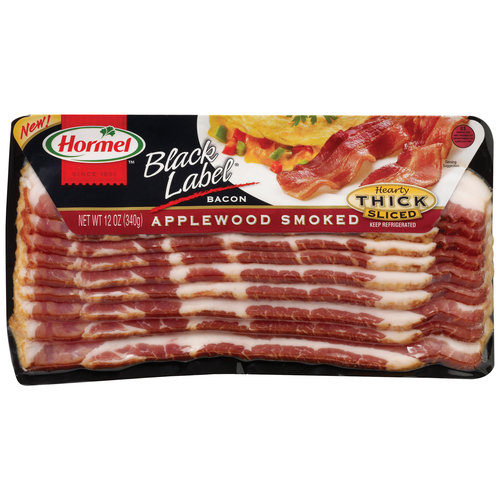 Hormel Hormel Black Label Applewood Smoked Thick Cut 12 oz Bacon, 12 oz