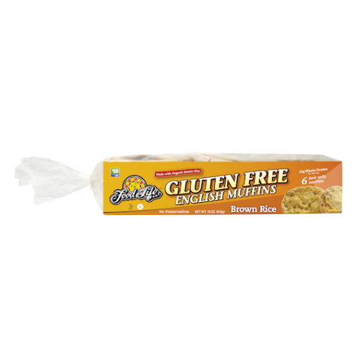 Food For Life Gluten Free Brown Rice English Muffins, 6 muffins