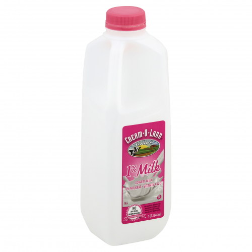 Cream-O-Land Lowfat 1% fat Milk, 1 qt