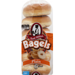 Aunt Millie's Plain Bagels, 20 oz, 6 ct