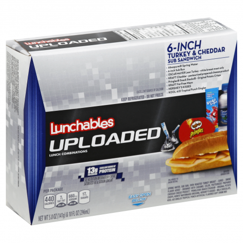 Lunchables Turkey & Cheddar Sub Sandwich 6-Inch Lunch Combinations, 1 kit