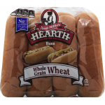 Aunt Millies Whole Grain Wheat Hearth Hot Dog Buns, 8 buns