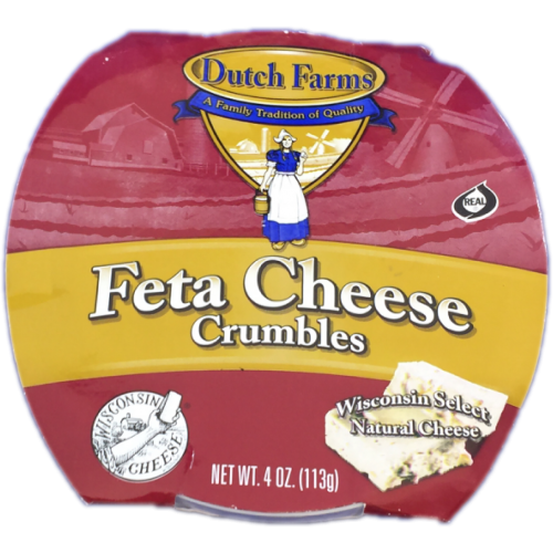 Dutch Farms Wisonsin Select Natural Feta Cheese Crumbles, 4 oz