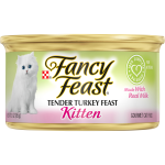 Purina Fancy Feast Pate Wet Kitten Food, Tender Turkey Feast, 3 oz