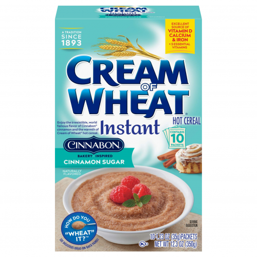 Cream Of Wheat Instant Cinnabon Cinnamon Sugar Hot Cereal, 1.23 oz, 10 ct