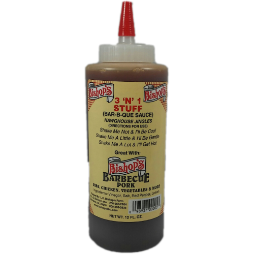 Bishop's 3 'N' 1 Stuff Hawghouse Jingles Bar-B-Que Sauce, 12 fl oz