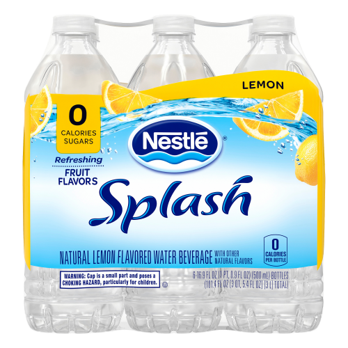 Nestle Pure Life Flavored Water Splash Lemon, 6 ct