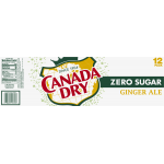 Canada Dry Zero Sugar 12 Pack Ginger Ale, 12 fl oz, 12 ct