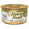 Purina Fancy Feast Grain Free Pate Wet Cat Food, Classic Pate Turkey & Giblets Feast, 3 oz