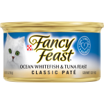 Purina Fancy Feast Gourmet Classic Ocean Whitefish & Tuna Feast Cat Food, 3 oz