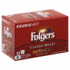 Folgers Medium Classic Roast K-Cup Pods Coffee, 0.28 oz, 12 ct