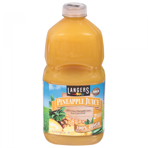 Langers Pineapple Juice 100% Juice, 1/2 gal