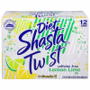 Shasta Lemon Lime Caffeine Free Diet Shasta Twist, 12 fl oz, 12 ct