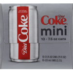 Diet Coke Diet Mini Zip Sized Cola, 7.5 fl oz, 10 ct