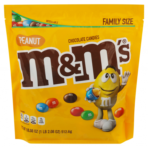 M&M's Family Size Peanut Chocolate Candies, 18.08 oz