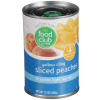 Food Club Yellow Cling Sliced In Extra Light Syrup Peaches, 15 oz