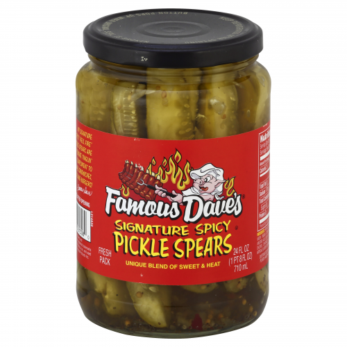 Famous Dave's Signature Spicy Fresh Pack Pickle Spears, 24 fl oz