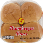 Grandma Sycamore's Home-Maid Hamburger Buns, 8 buns