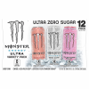 Monster Ultra Peachy Keen/Zero Ultra/Ultra Strawberry Dreams Zero Sugar Energy Drink, 16 fl oz, 12 ct