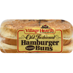 Village Hearth Old Fashioned Sesame Hamburger Buns, 15 oz