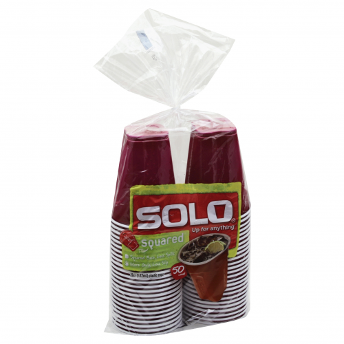 Solo Plastic Squared 18 Ounces Cups, 50 cups