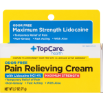 TopCare Maximum Strength Odor Free Pain Relieving Cream, 2.7 oz