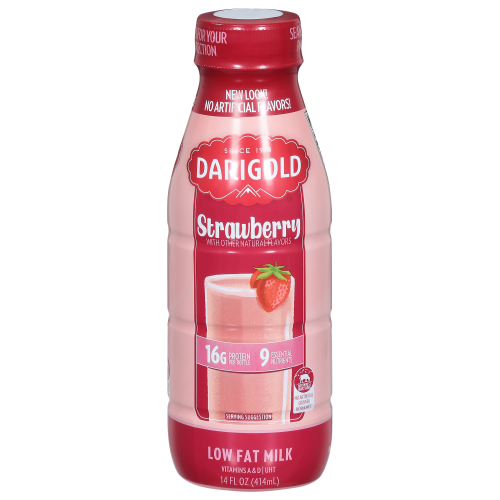 Darigold Low Fat Strawberry Milk, 14 fl oz