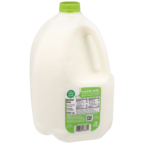 Food Club 1% Lowfat Milk, 1 gal